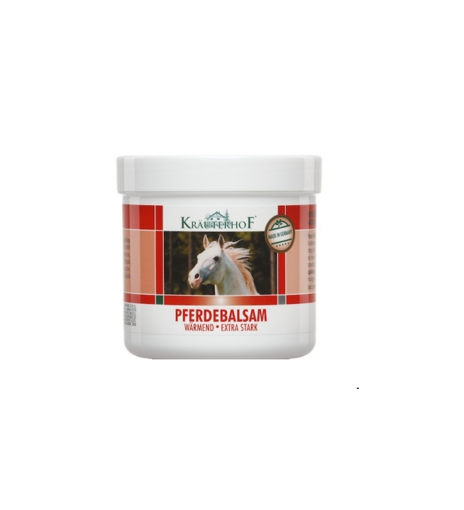 Kräuterhof Balsamo per cavalli riscaldante, extra forte, 500 ml, gel  massaggiante : : Bellezza